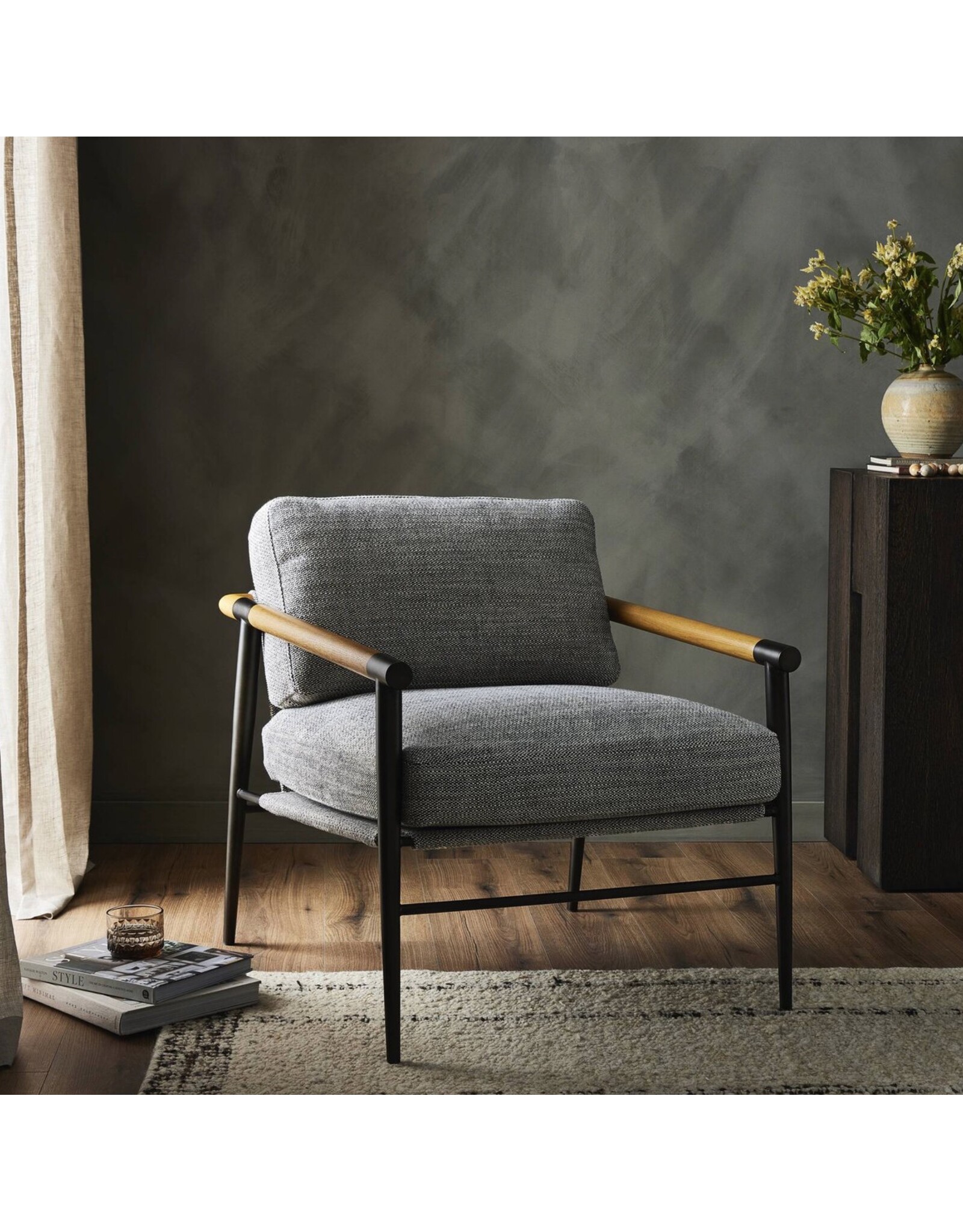 Rowen Chair in Thames Raven