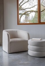 Evita Swivel Chair in  Off White