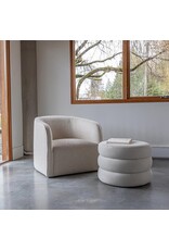 Evita Swivel Chair in  Off White
