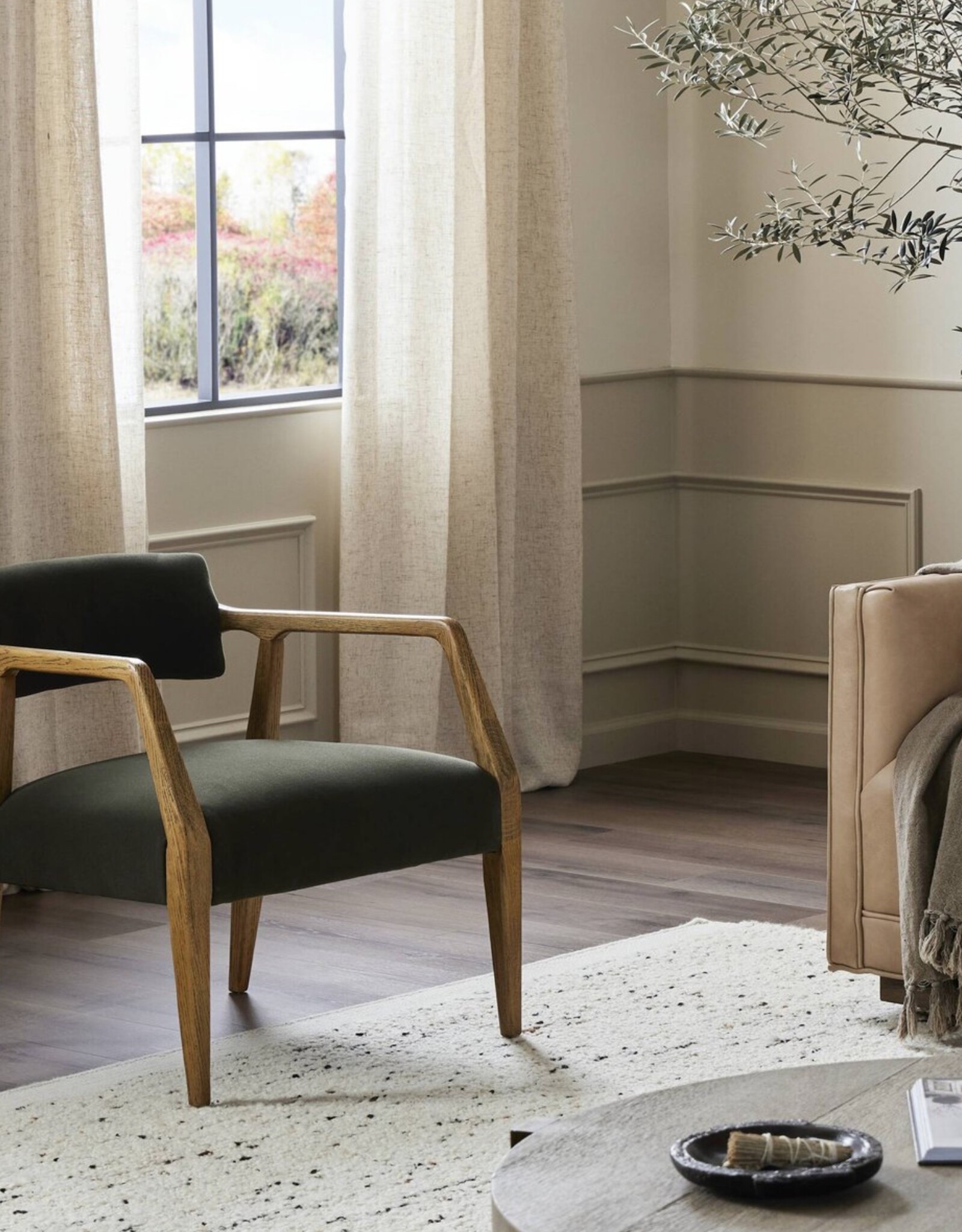 Tyler Chair - Modern Velvet Loden