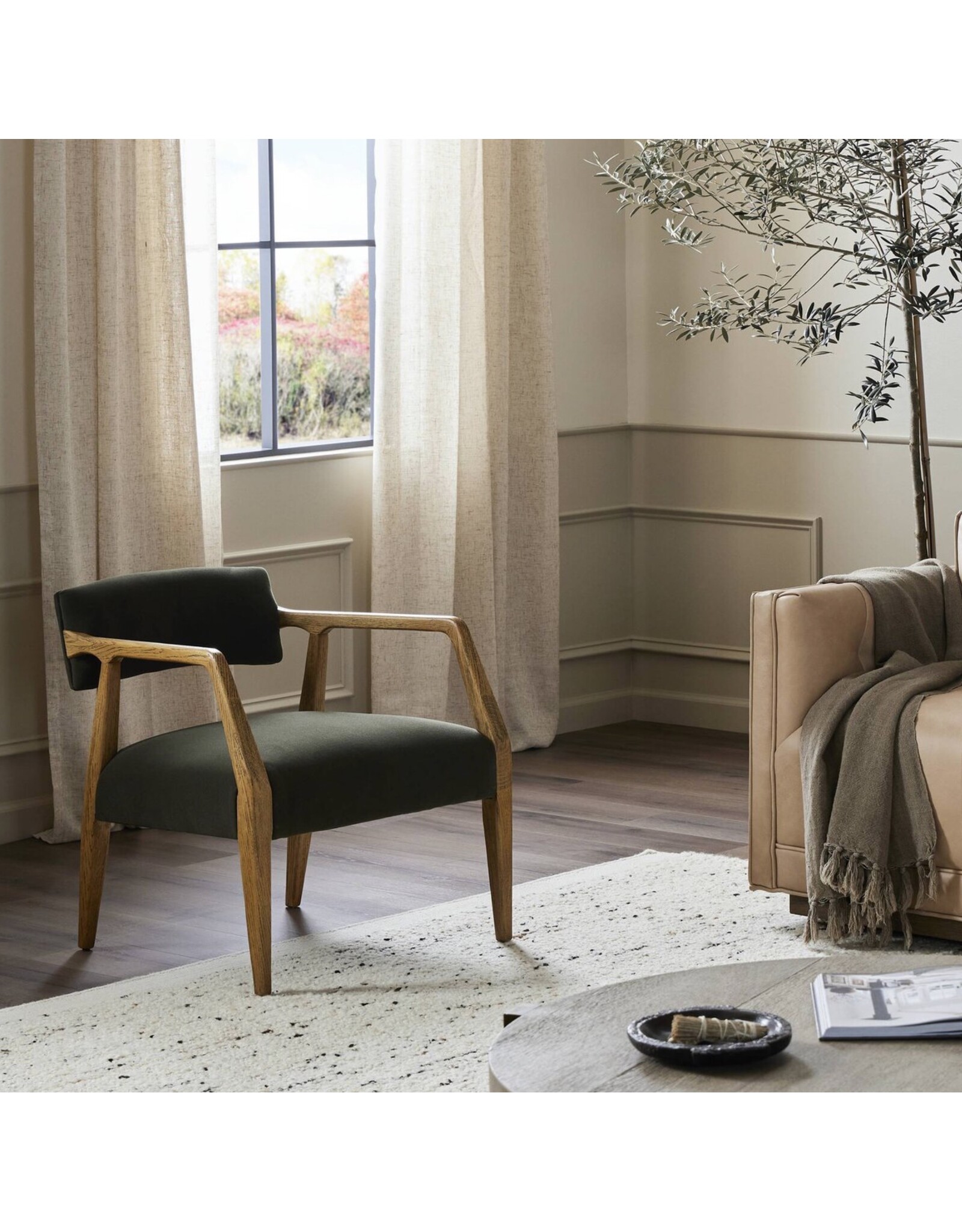 Tyler Chair - Modern Velvet Loden