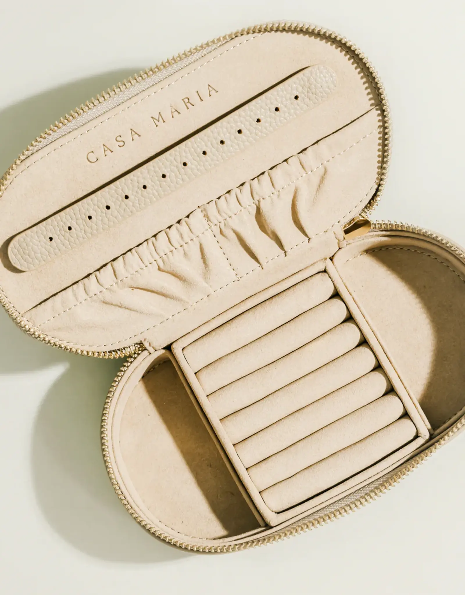 Travel Jewelry Case, White