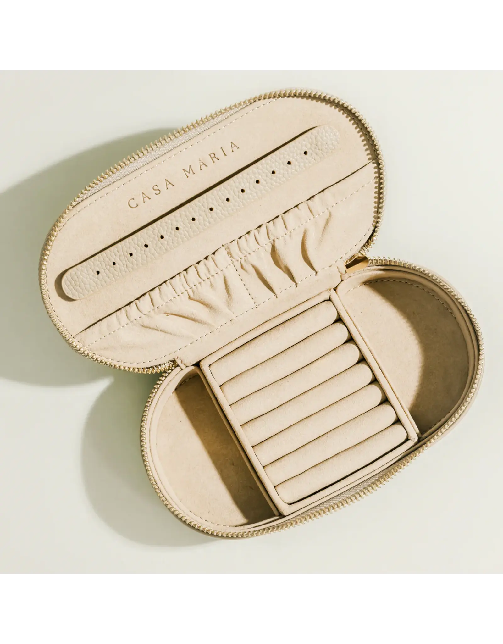 Travel Jewelry Case, White