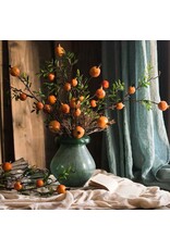Artificial Fruit Yellow Orange Pomegranate Fruit Stem 36"