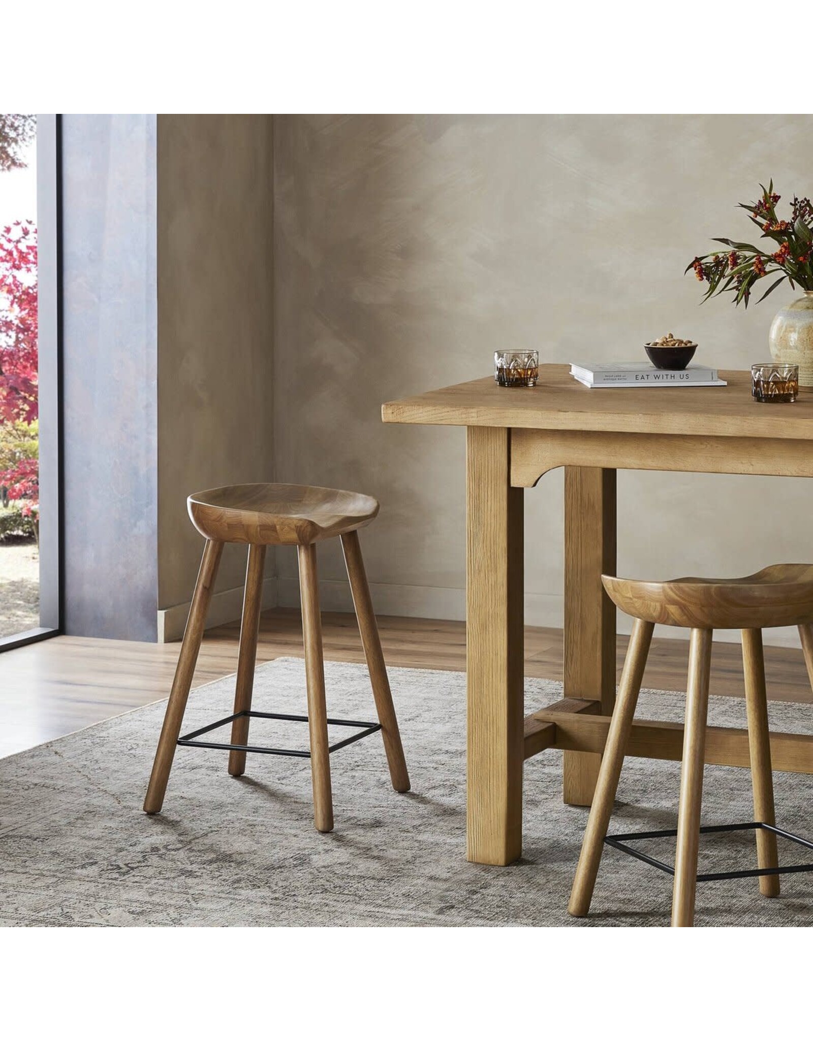 Barrett Counter Stool, Natural Matte