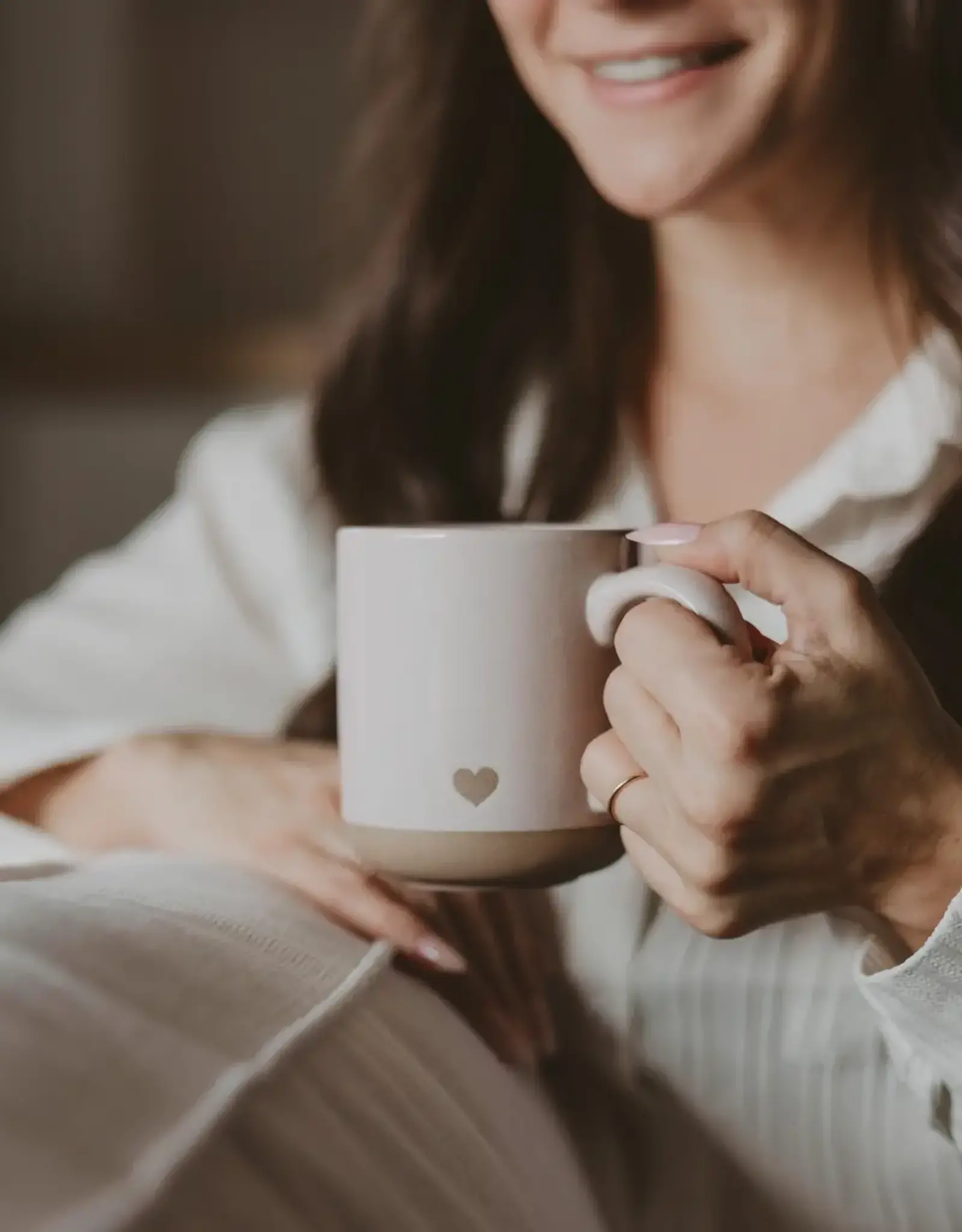 Stoneware Heart Mug
