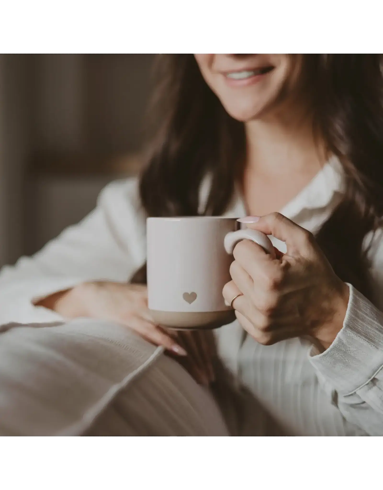 Stoneware Heart Mug