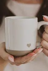Stoneware Heart Mug