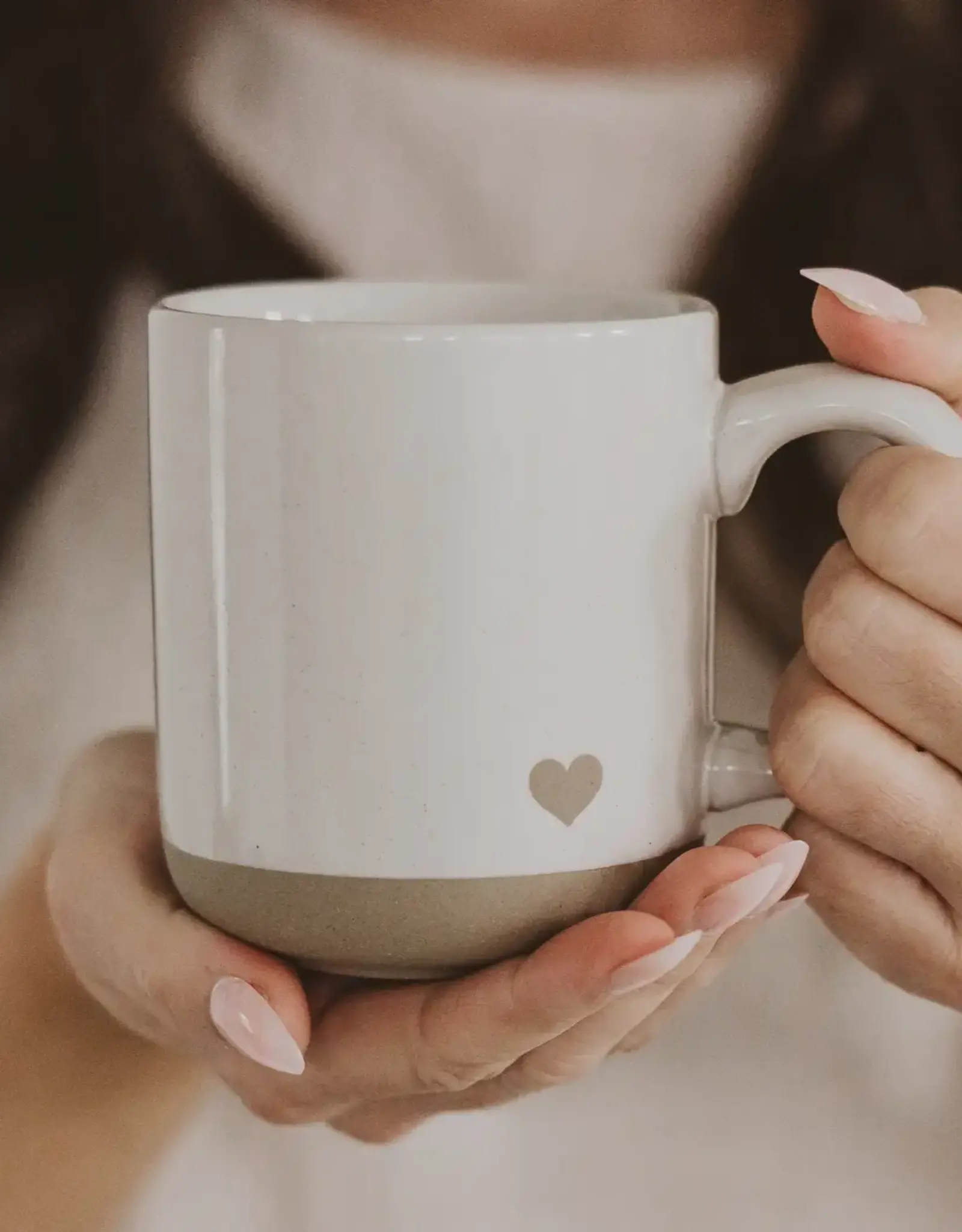 Stoneware Heart Mug