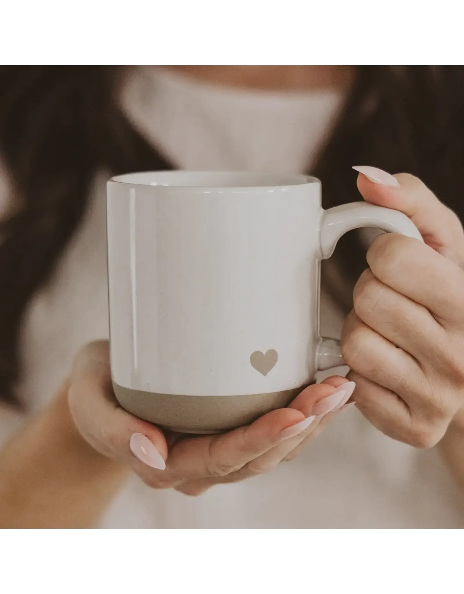 Stoneware Heart Mug