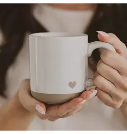 Stoneware Heart Mug
