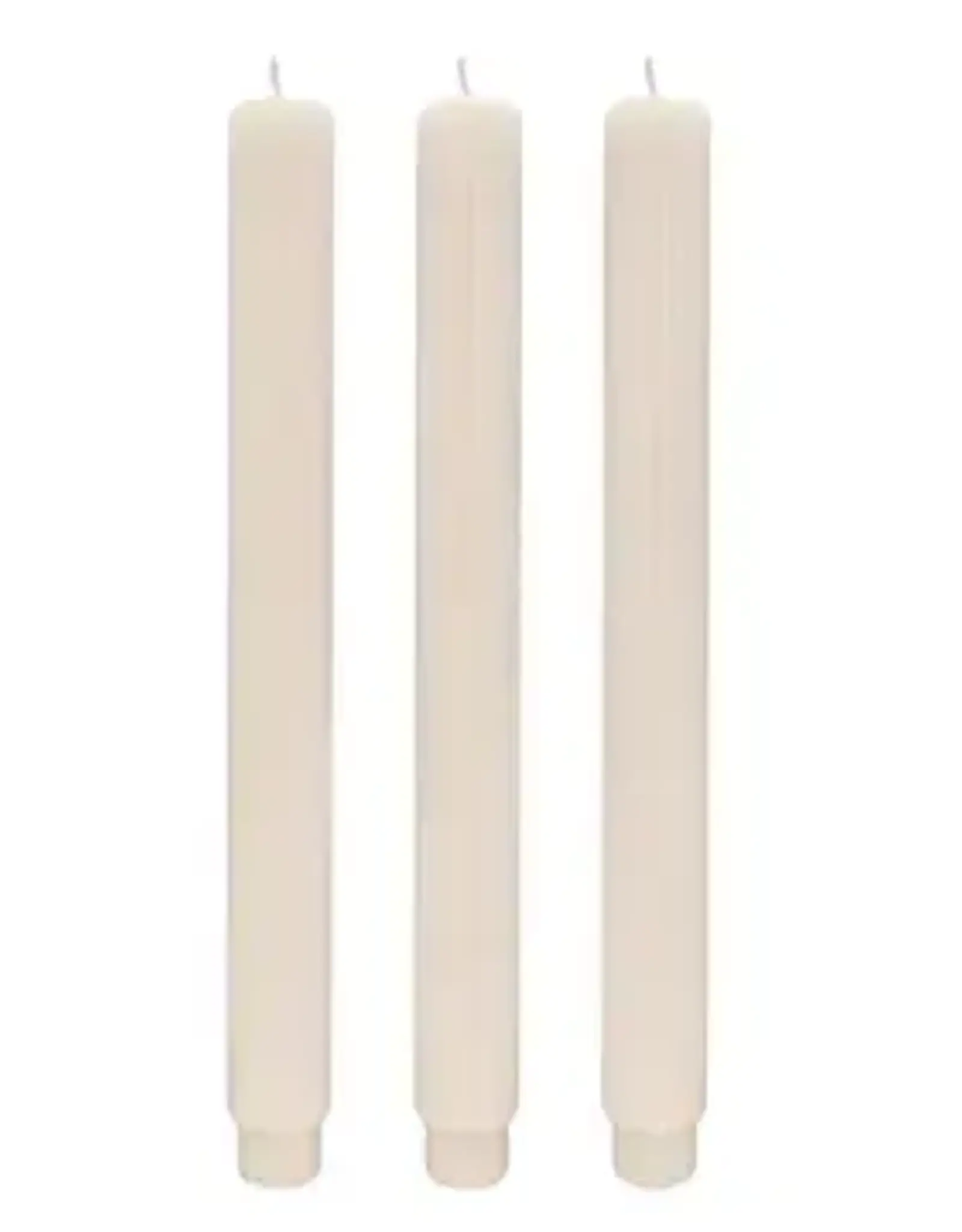 Fluted Taper Candles, Set of 3