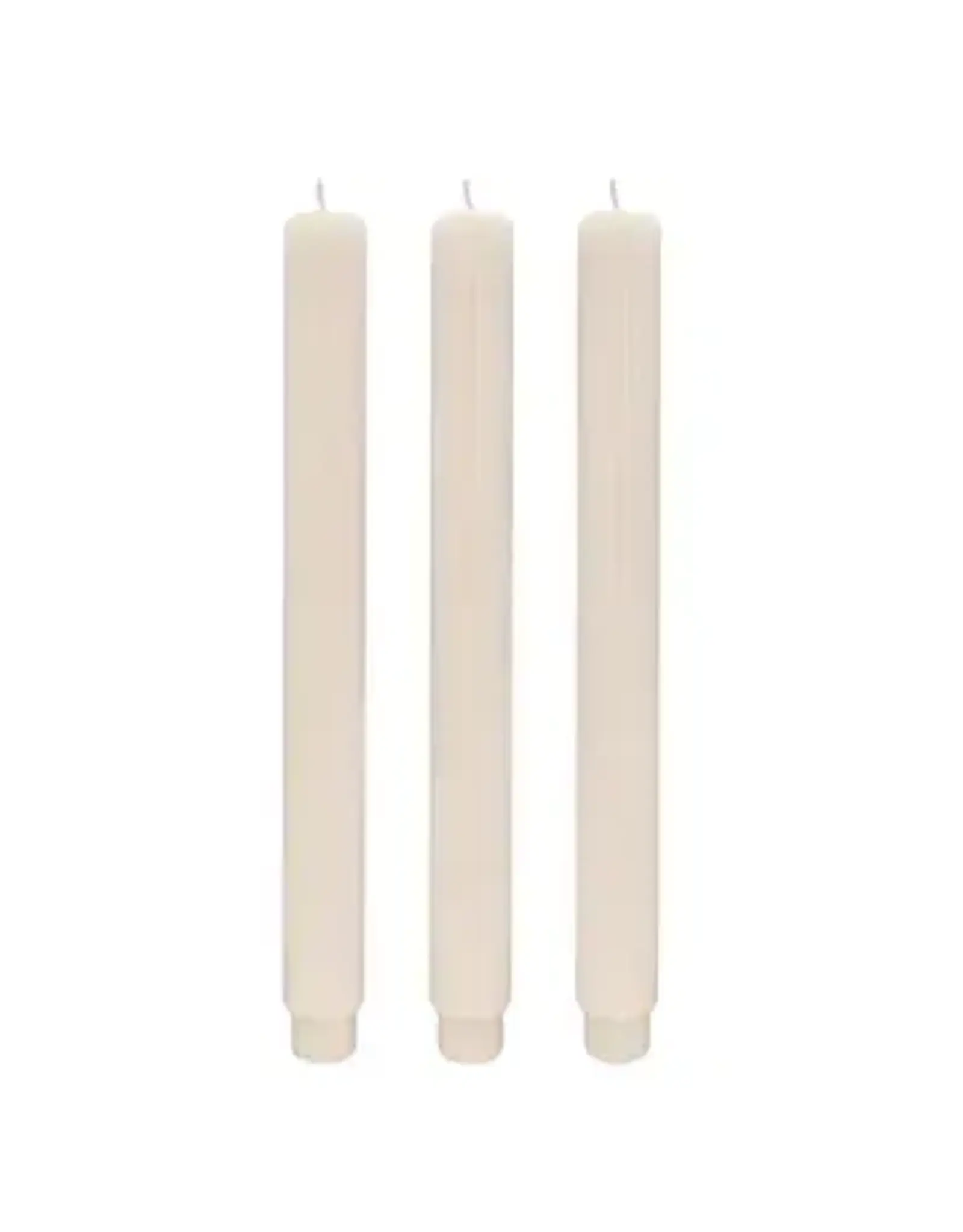 Fluted Taper Candles, Set of 3
