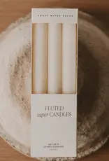 Fluted Taper Candles, Set of 3