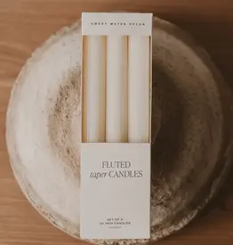 Fluted Taper Candles, Set of 3