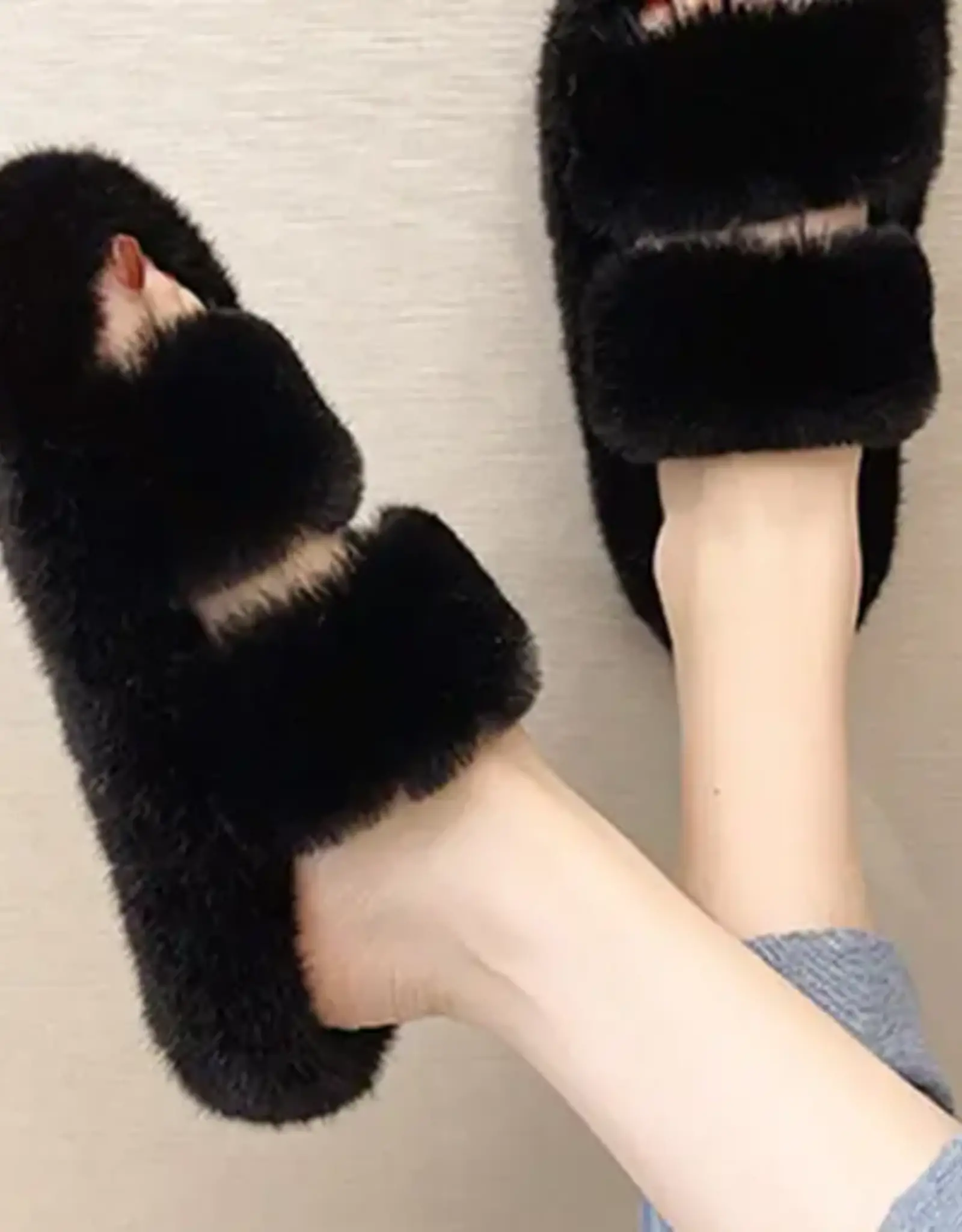 Winter Flat Warm Fluffy Slippers