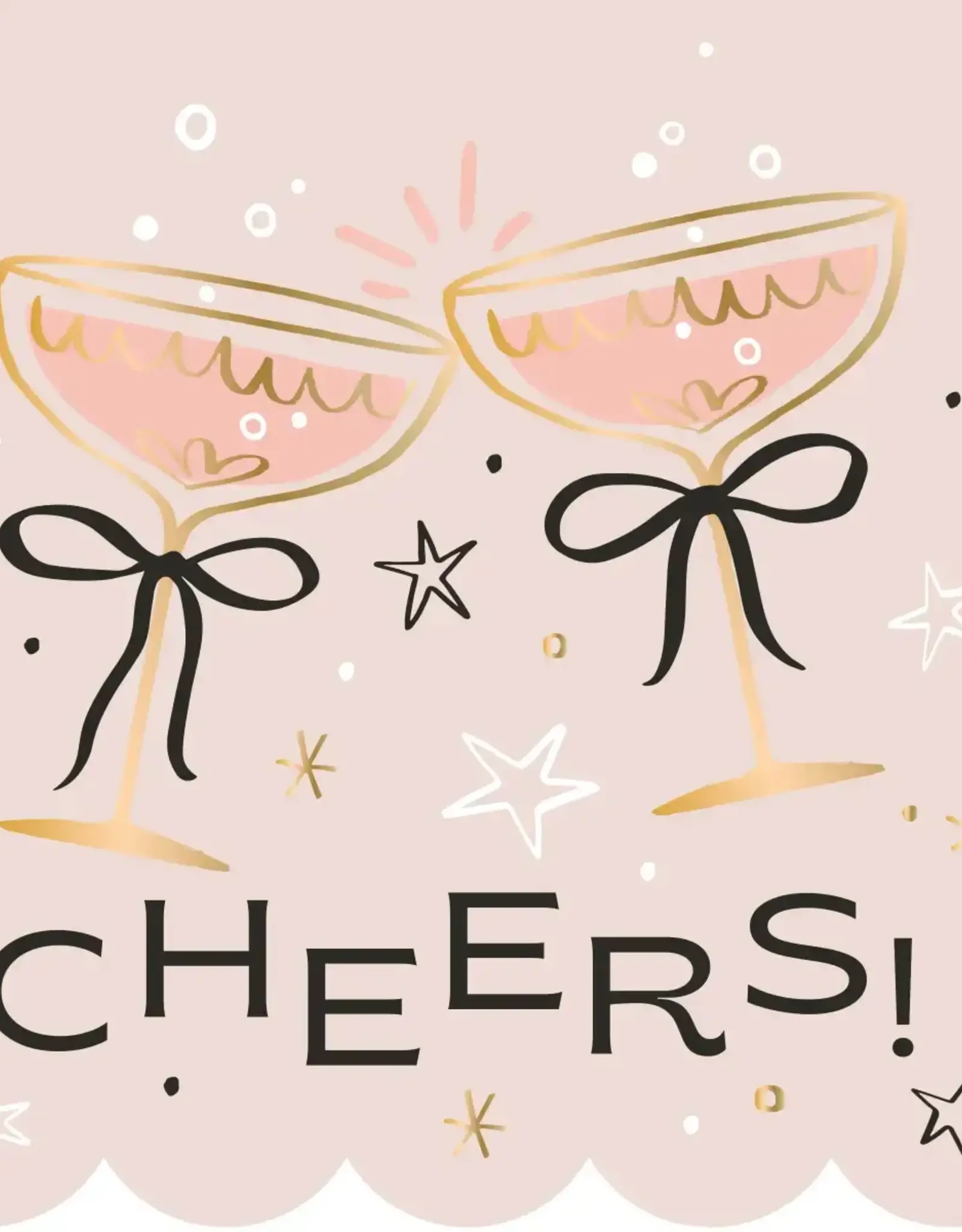 Cheers Bows Cocktail Napkins- 20ct