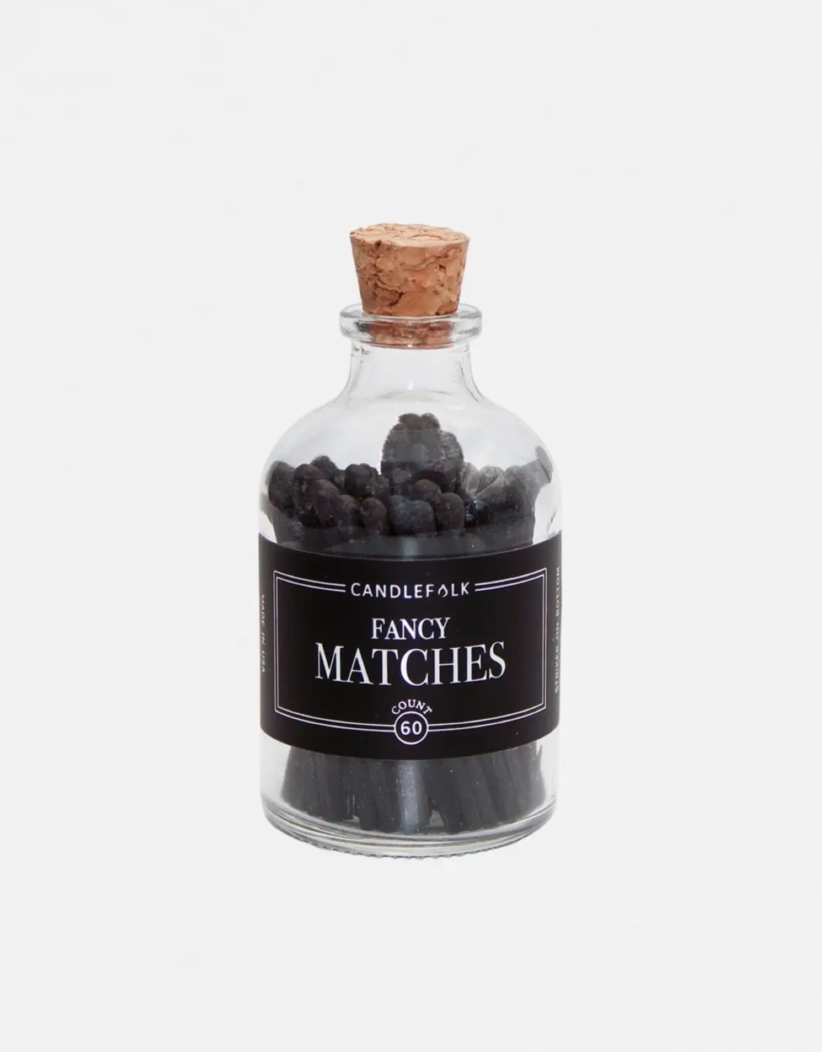 Apothecary Matches - Black & Black