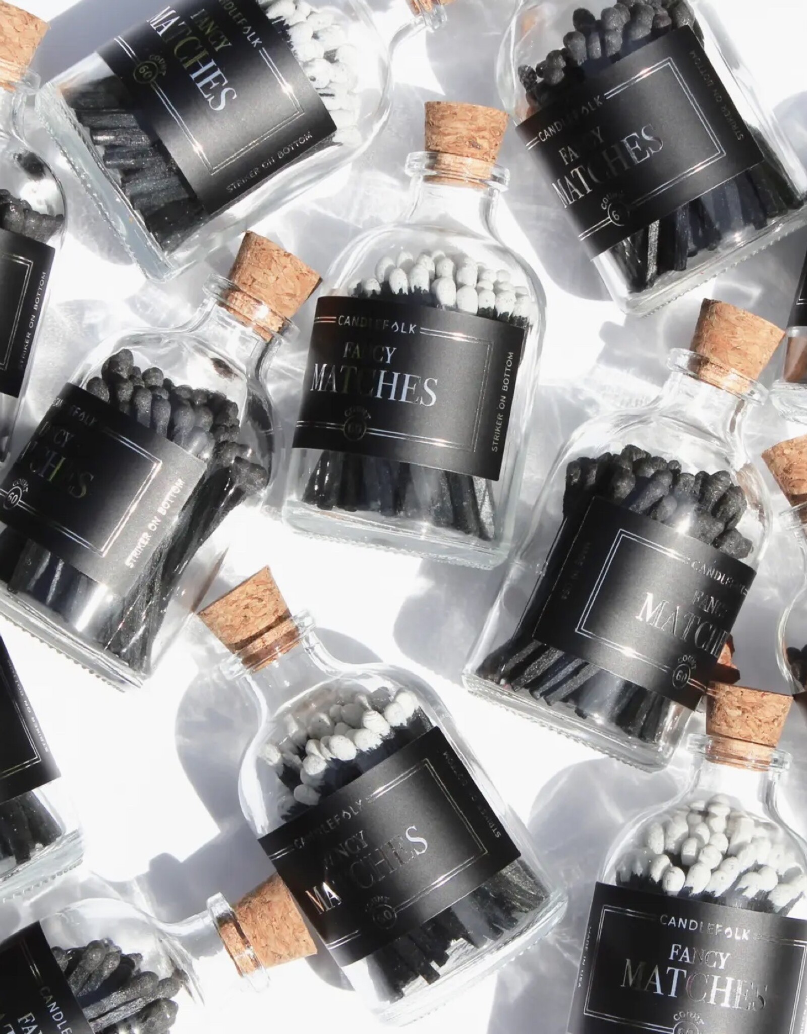 Apothecary Matches - Black & Black