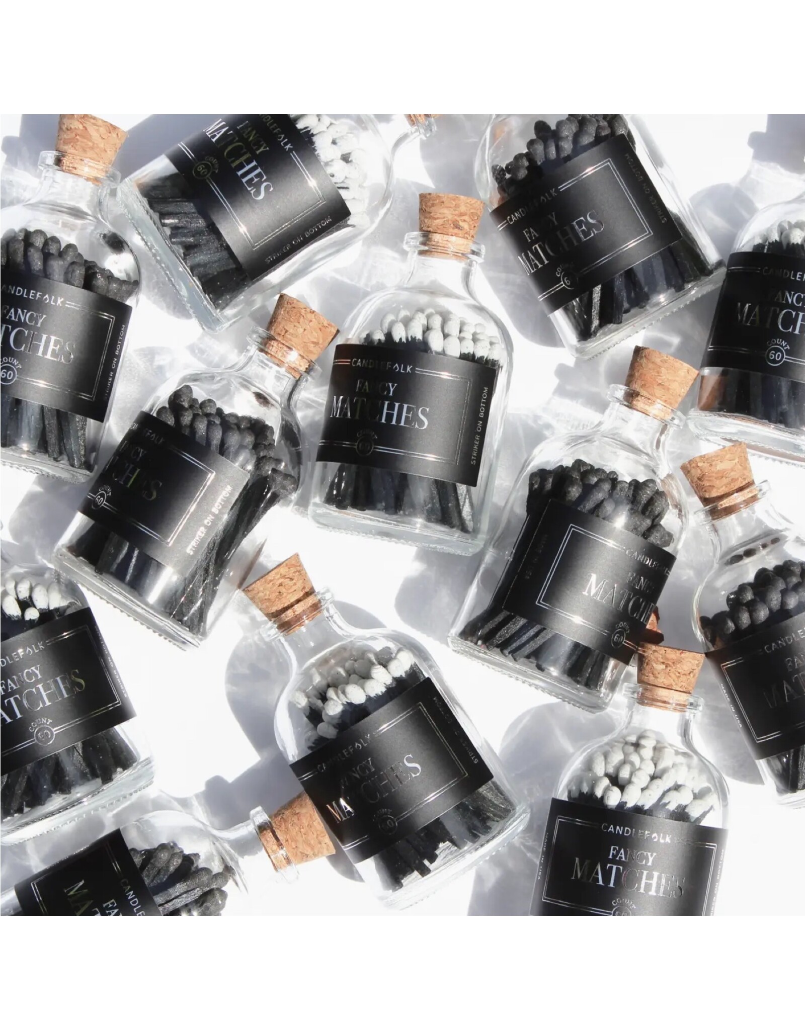 Apothecary Matches - Black & Black