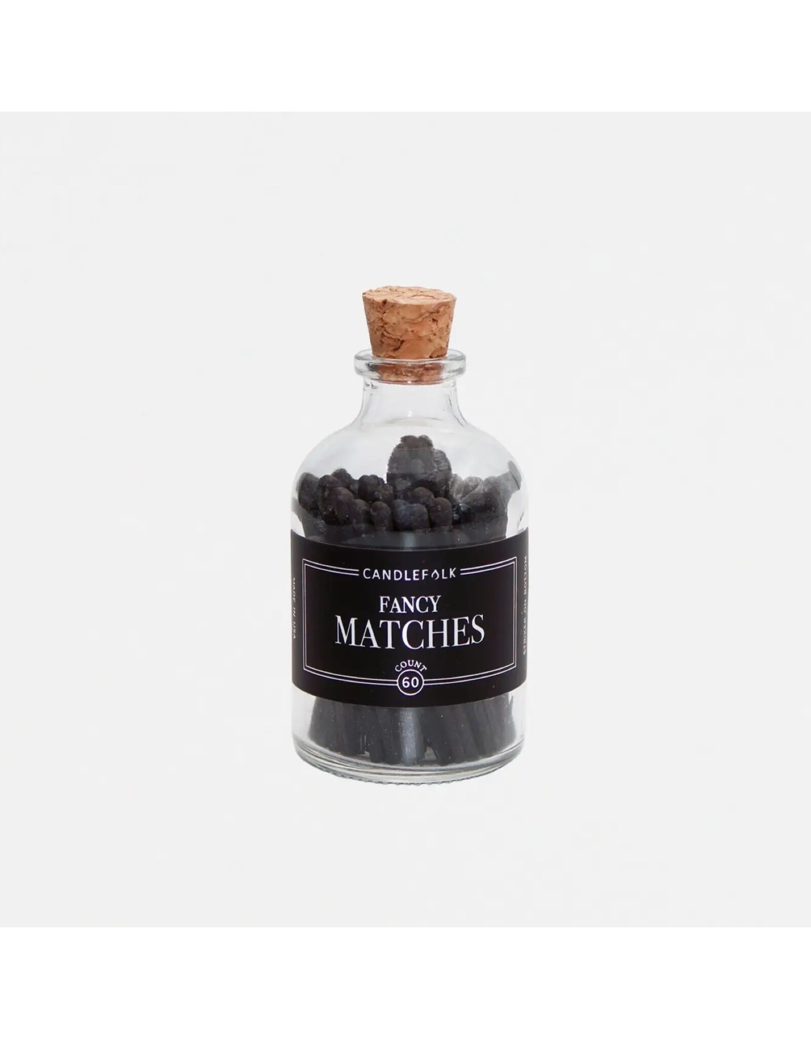 Apothecary Matches - Black & Black