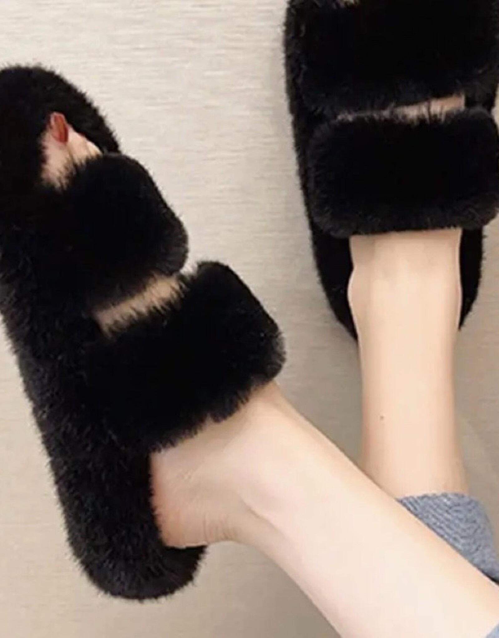 Winter Flat Warm Fluffy Slippers