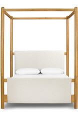 Bowen Canopy Bed in Sheepskin Natural