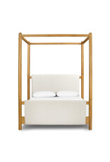 Bowen Canopy Bed in Sheepskin Natural