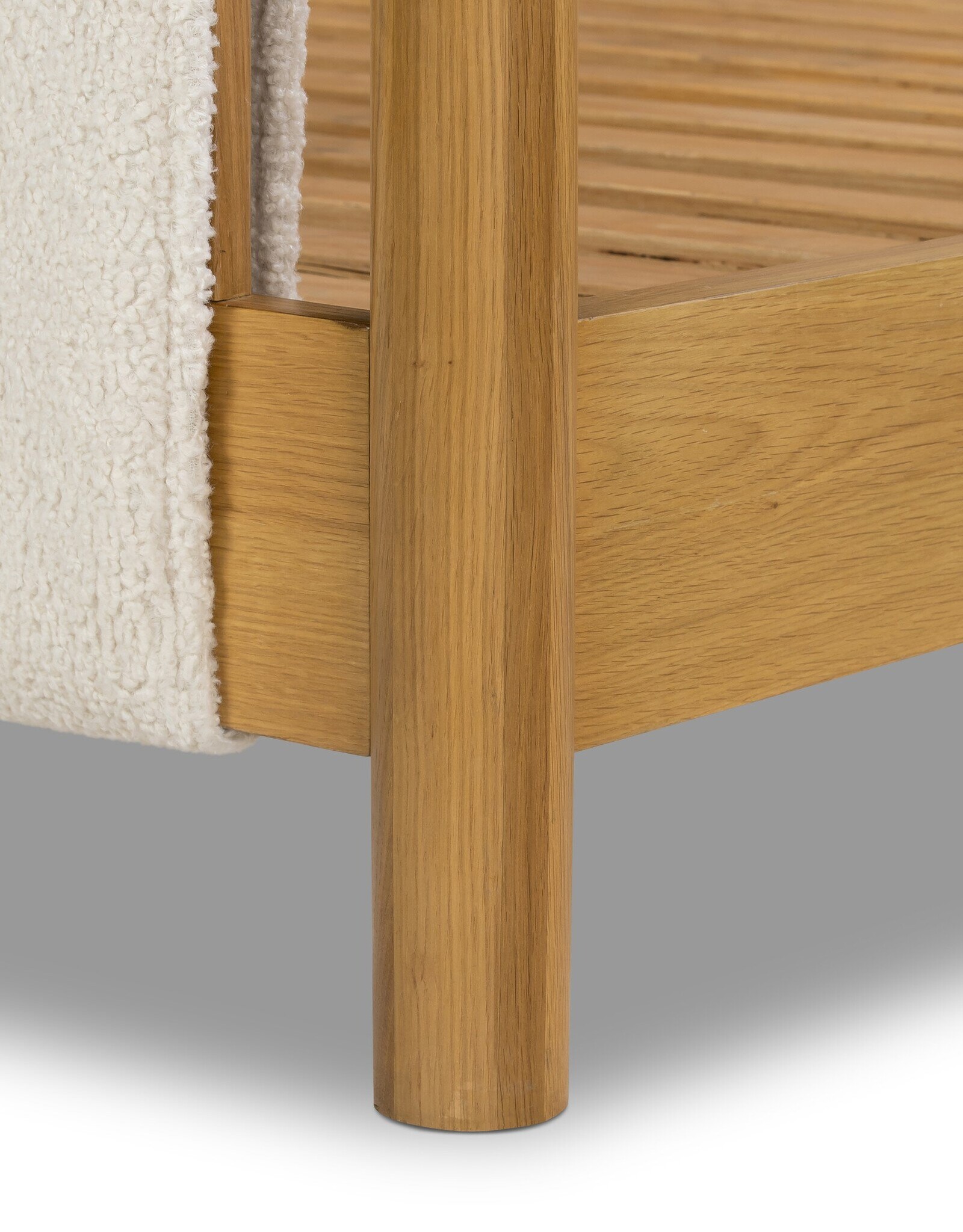 Bowen Canopy Bed in Sheepskin Natural