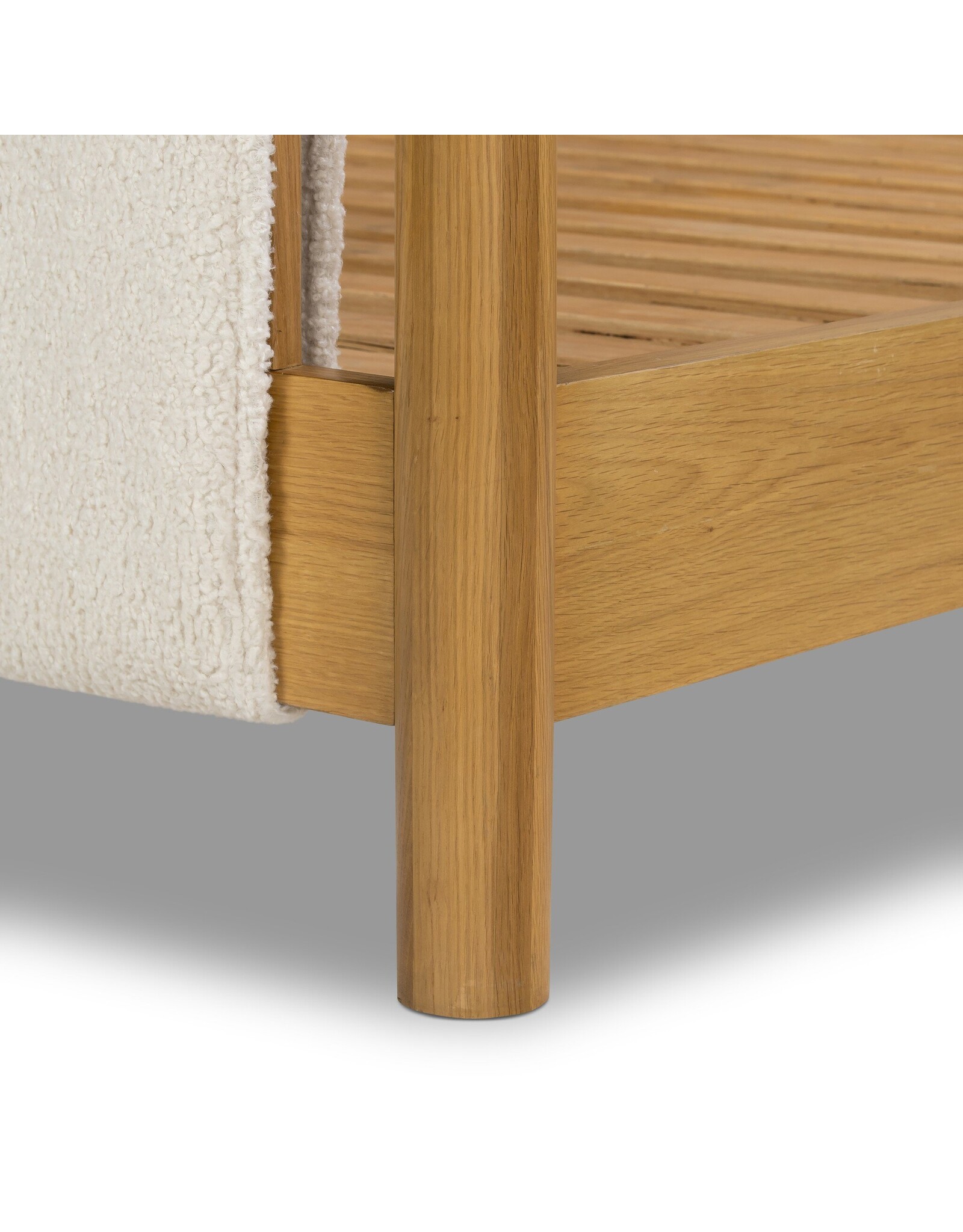 Bowen Canopy Bed in Sheepskin Natural