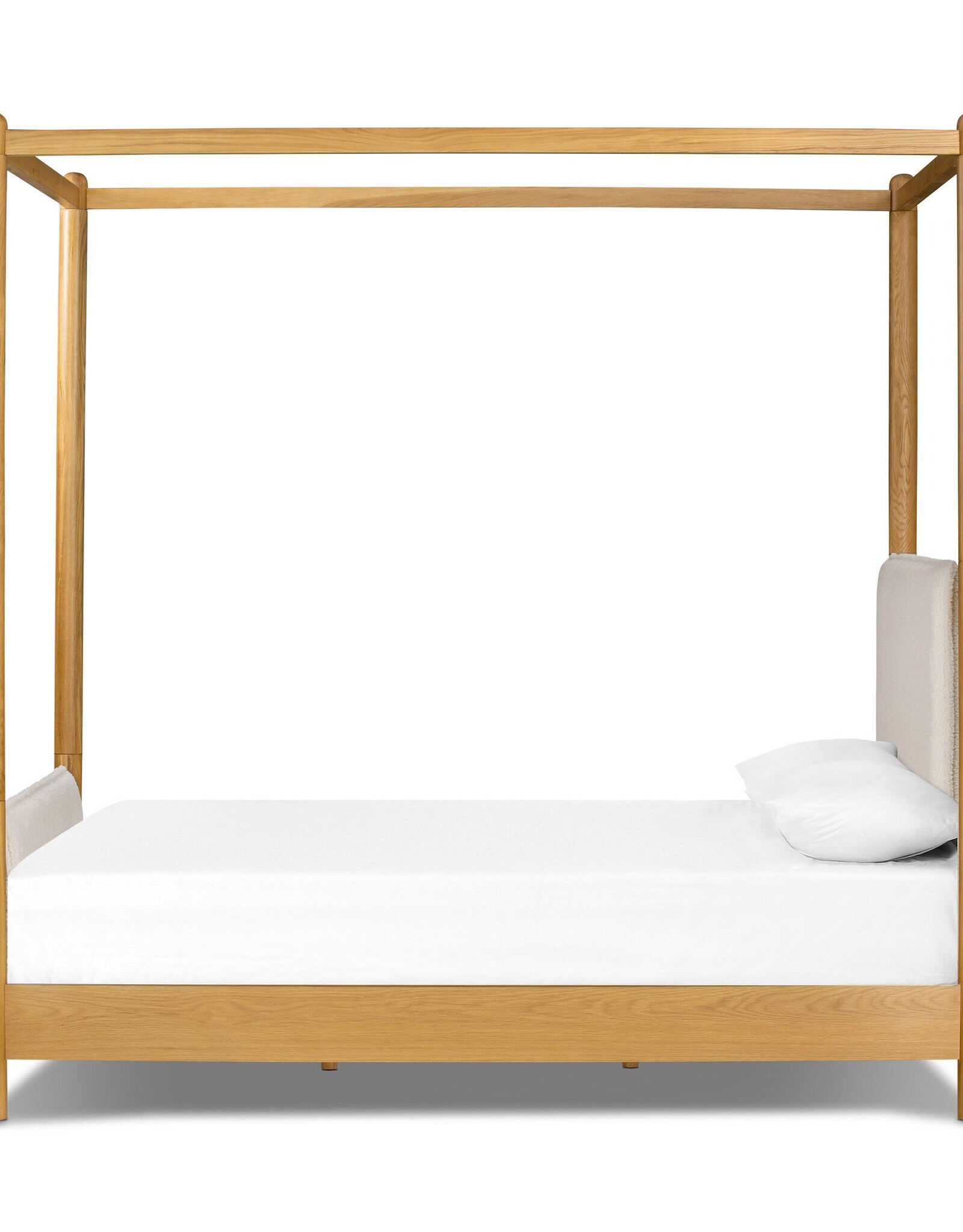 Bowen Canopy Bed in Sheepskin Natural