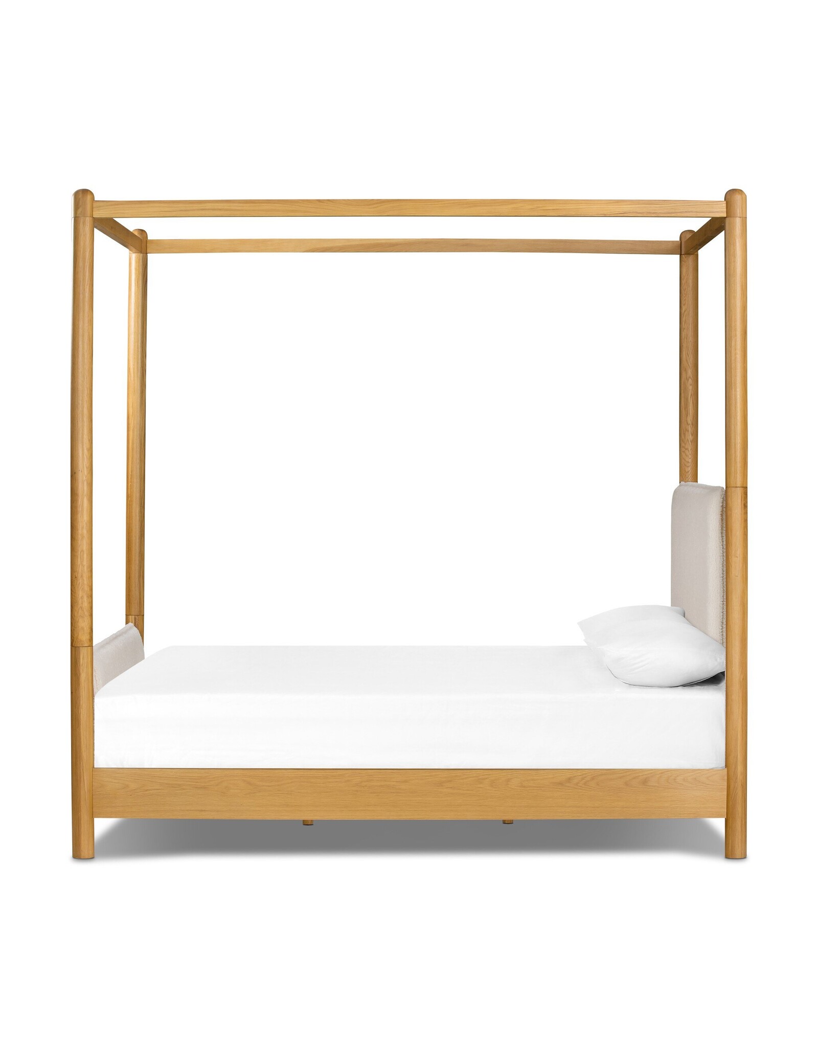 Bowen Canopy Bed in Sheepskin Natural