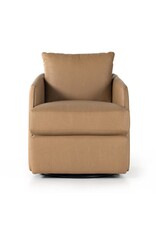 Whittaker Swivel Chair in Nantucket Taupe Leather