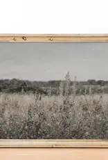 Black Framed Wildflower Fields Vintage Art Print 11x14
