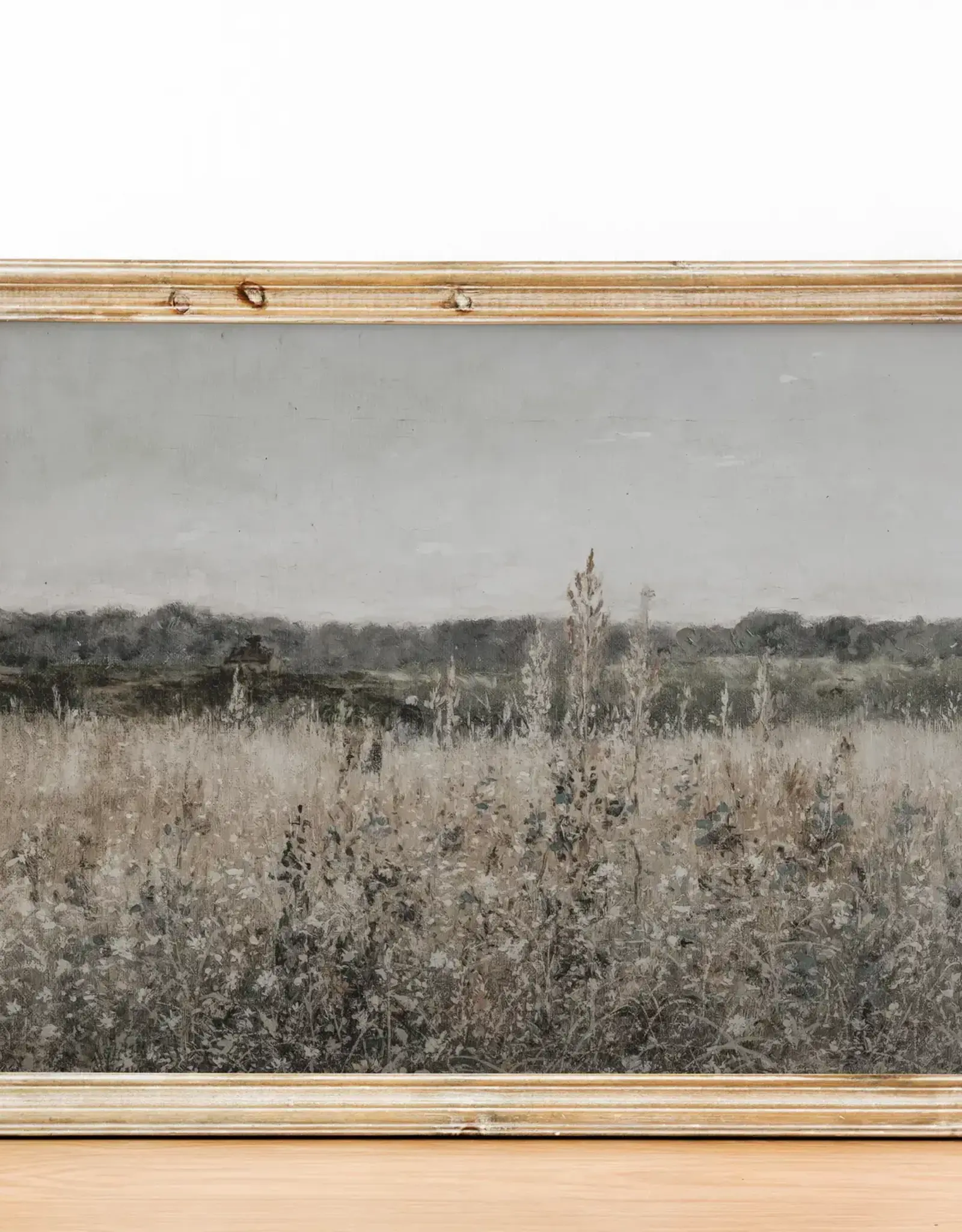 Black Framed Wildflower Fields Vintage Art Print 11x14