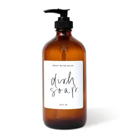 16oz Amber Glass Soap Dispenser