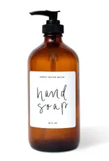 16oz Amber Glass Soap Dispenser