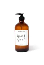 16oz Amber Glass Soap Dispenser