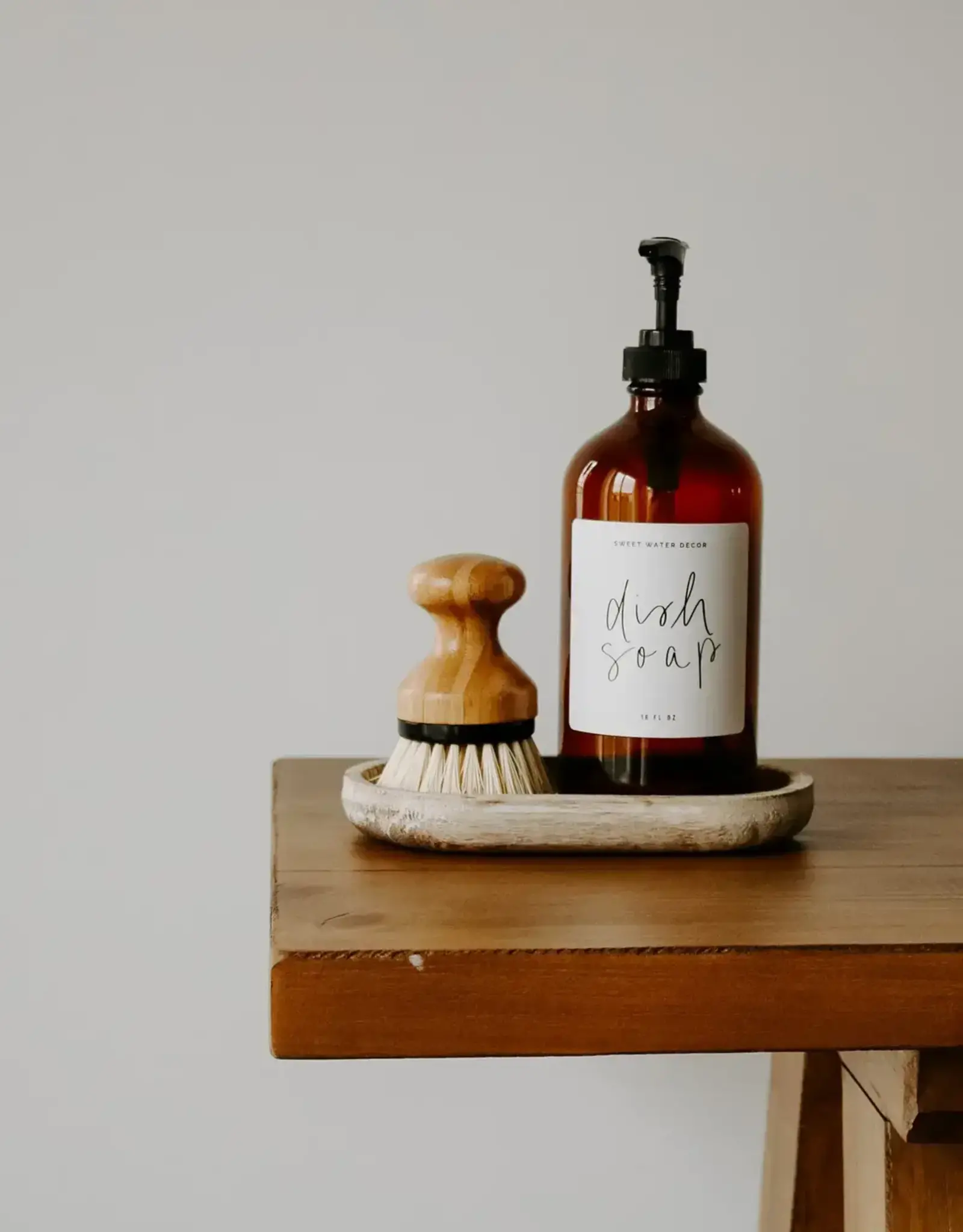 16oz Amber Glass Soap Dispenser
