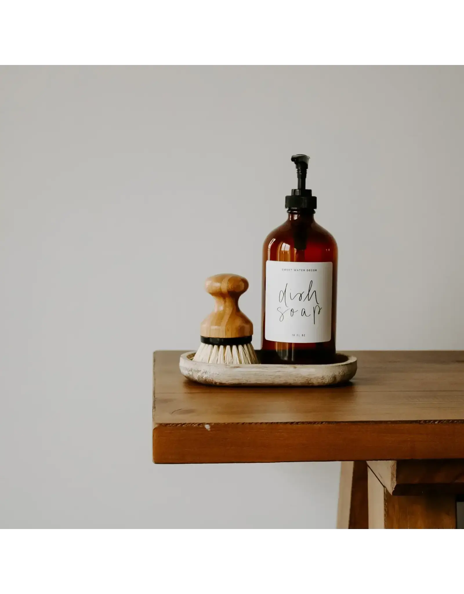 16oz Amber Glass Soap Dispenser