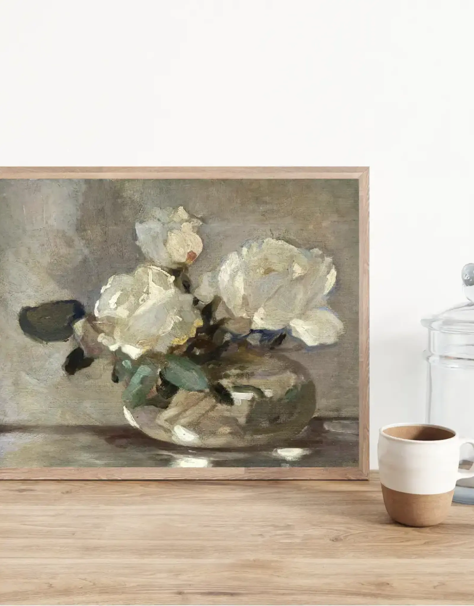 Framed Vintage Bouquet Art Print 8x10