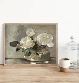 Framed Vintage Bouquet Art Print 8x10