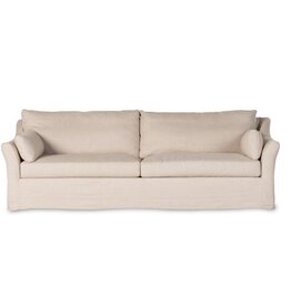 Delray Slipcover Sofa in Evere Creme-97"