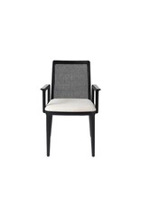 Clara Dining Chair w/ Arms, Black