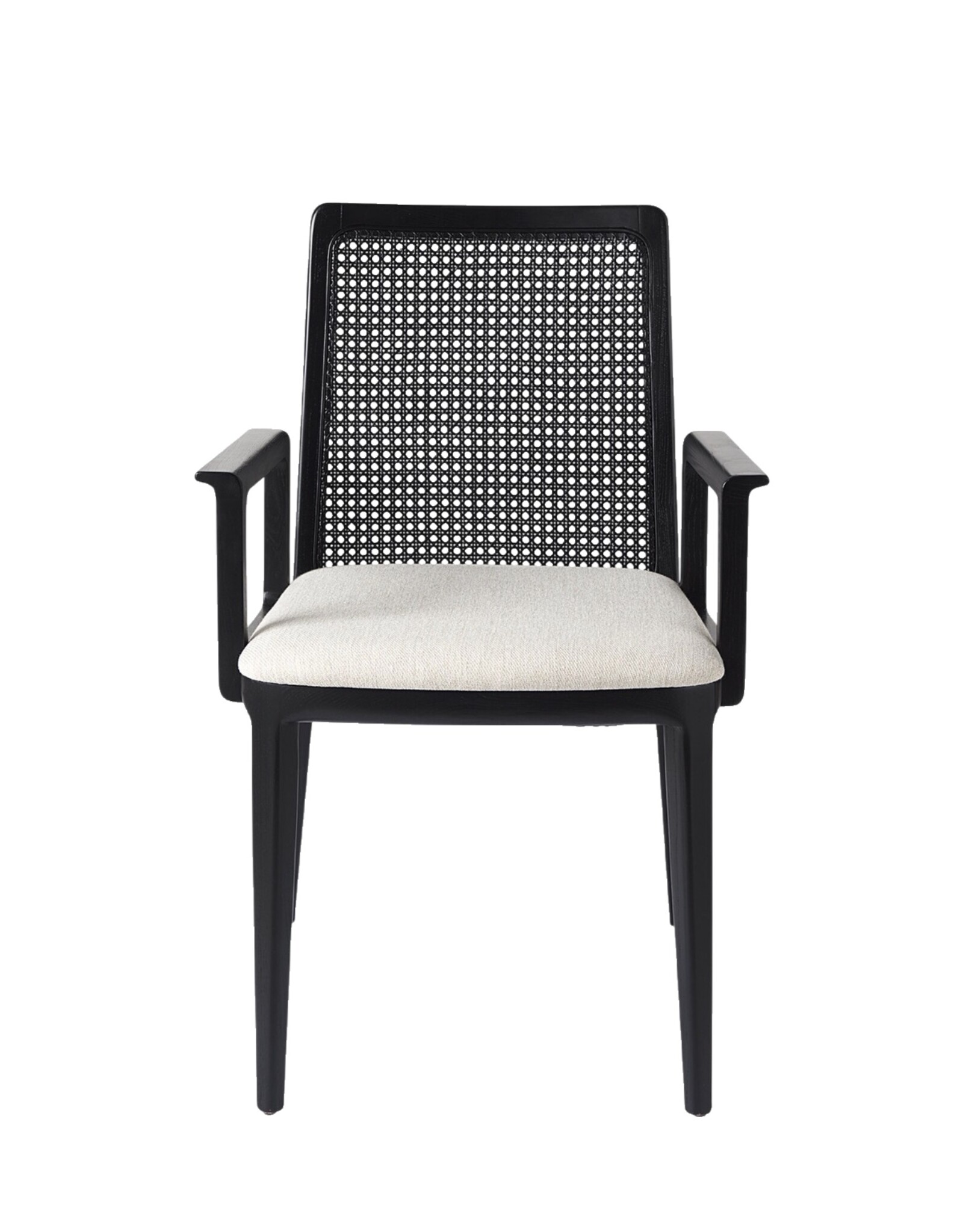 Clara Dining Chair w/ Arms, Black