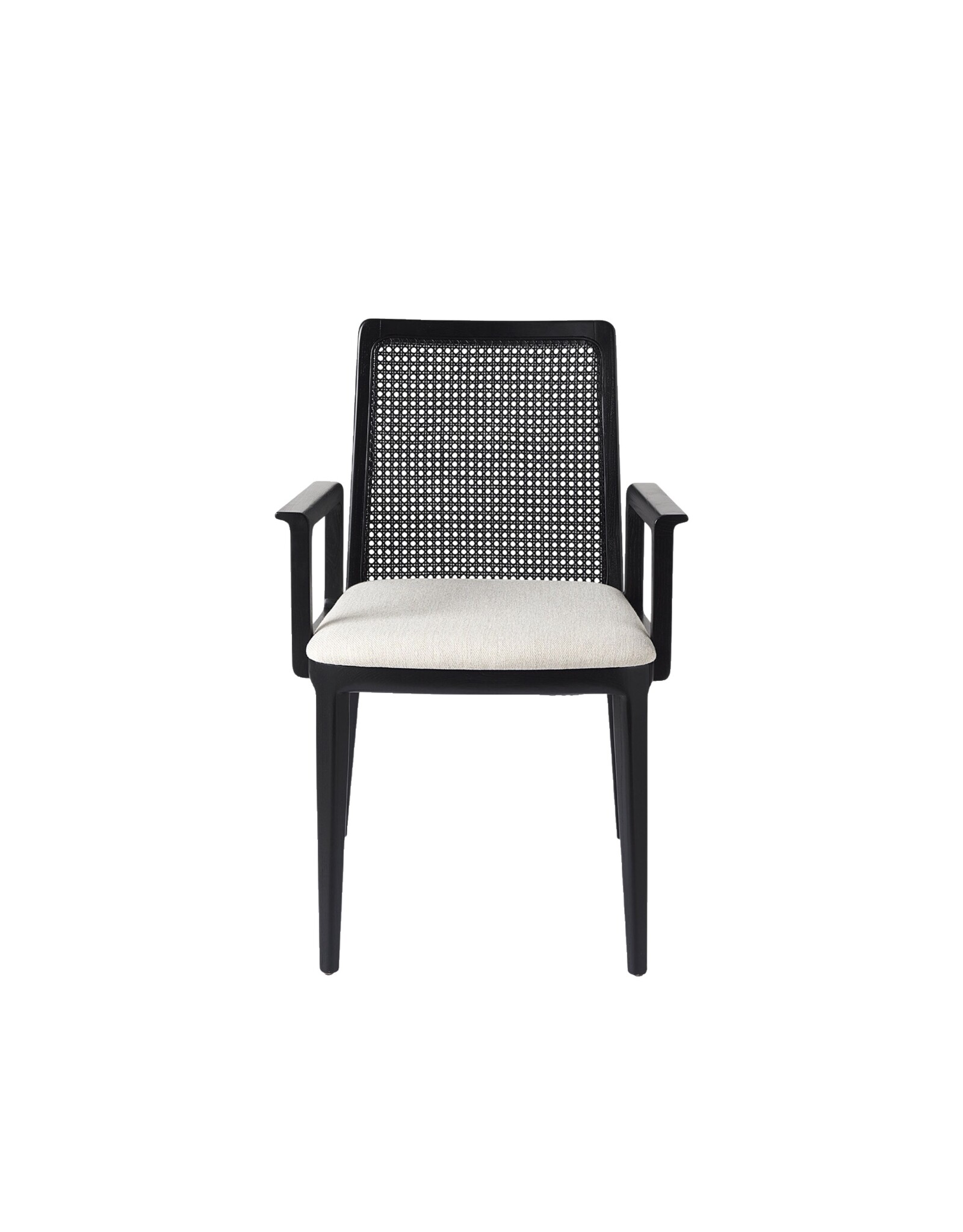 Clara Dining Chair w/ Arms, Black