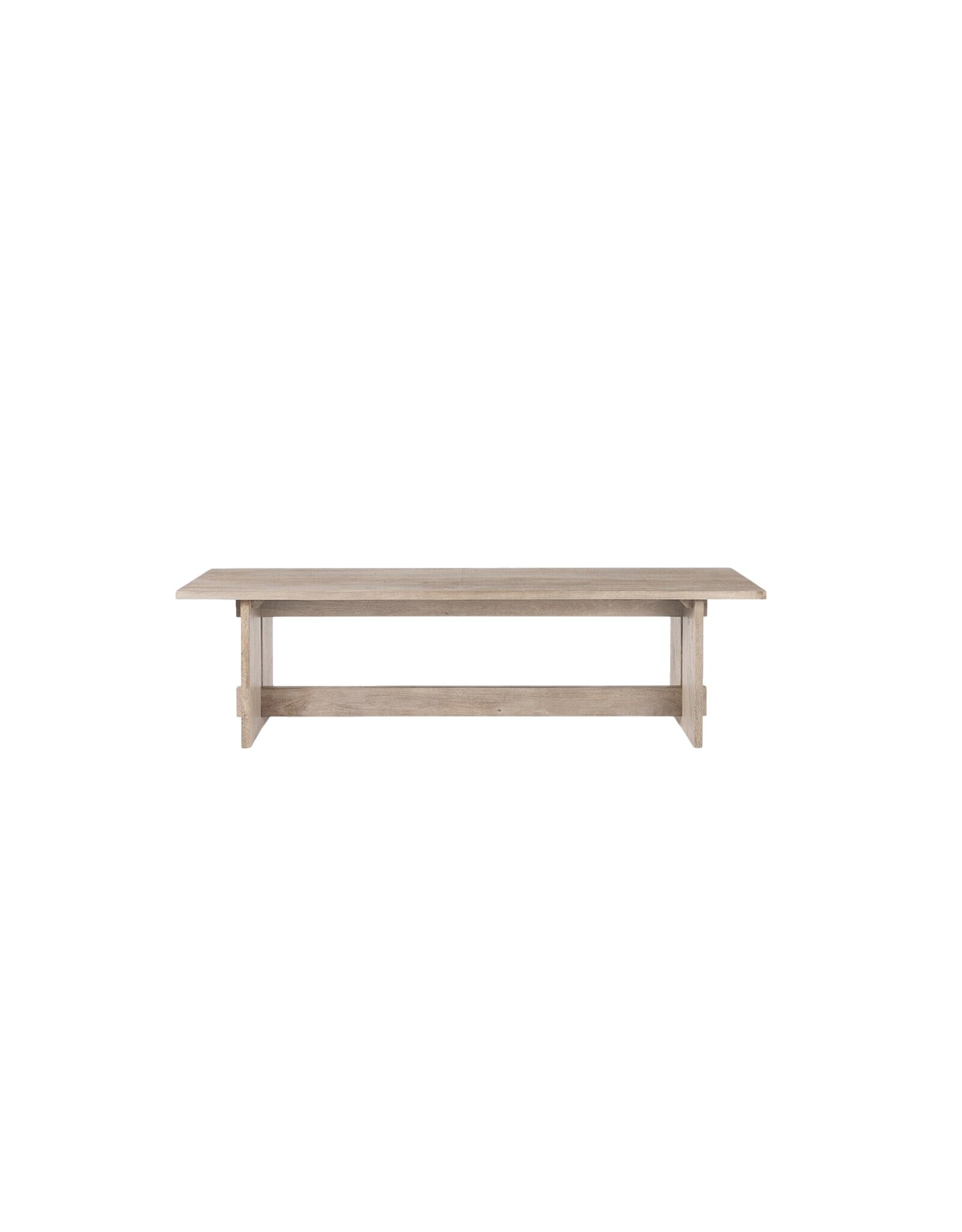 Aida Dining Bench in Light Grey Wood
