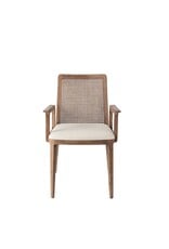 Clara Dining Chair w/ Arms, Light Brown