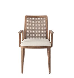 Clara Dining Chair w/ Arms, Light Brown