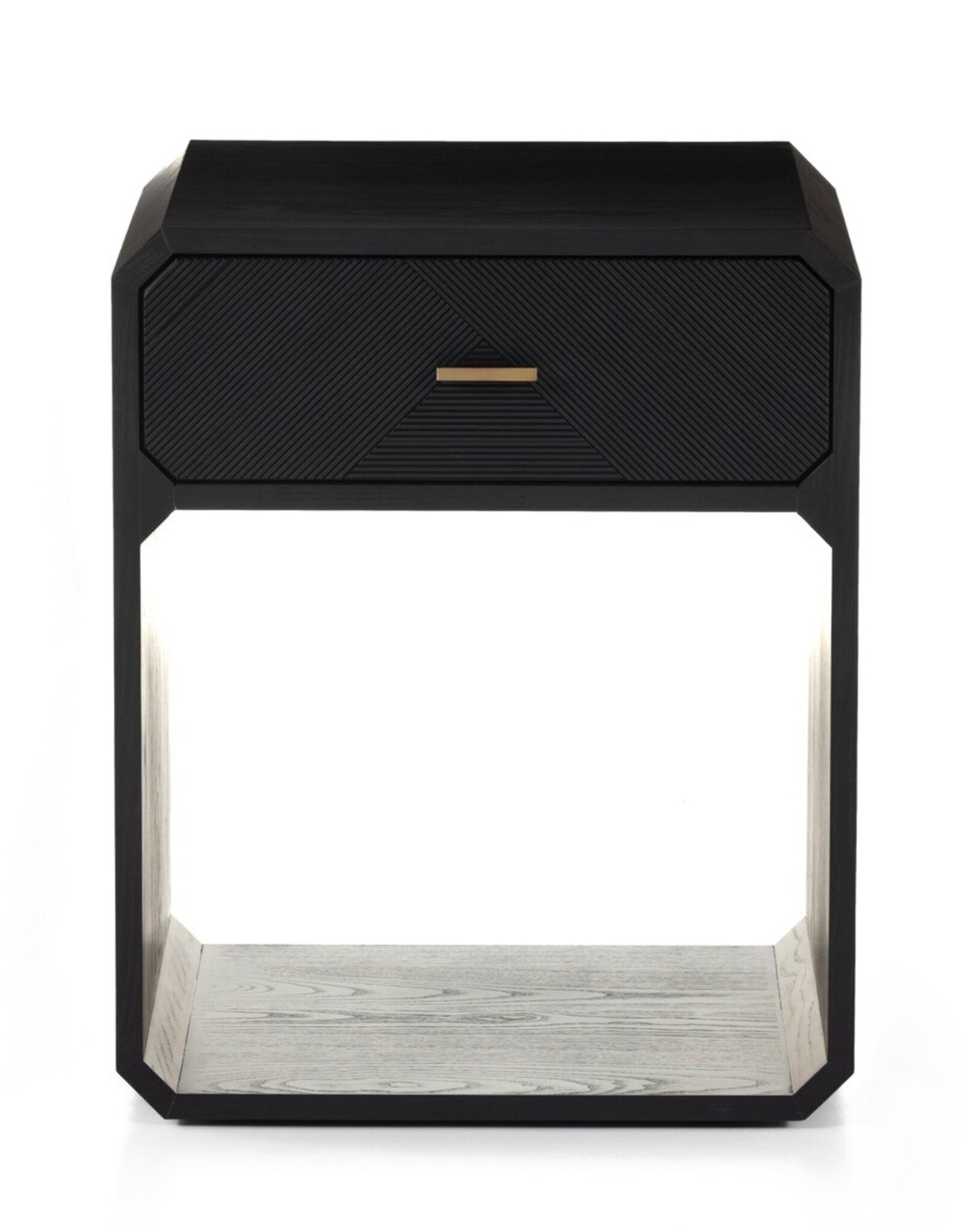 Caspian Nightstand Black Ash Veneer